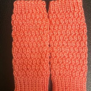Handmade DIY Mittens light orange